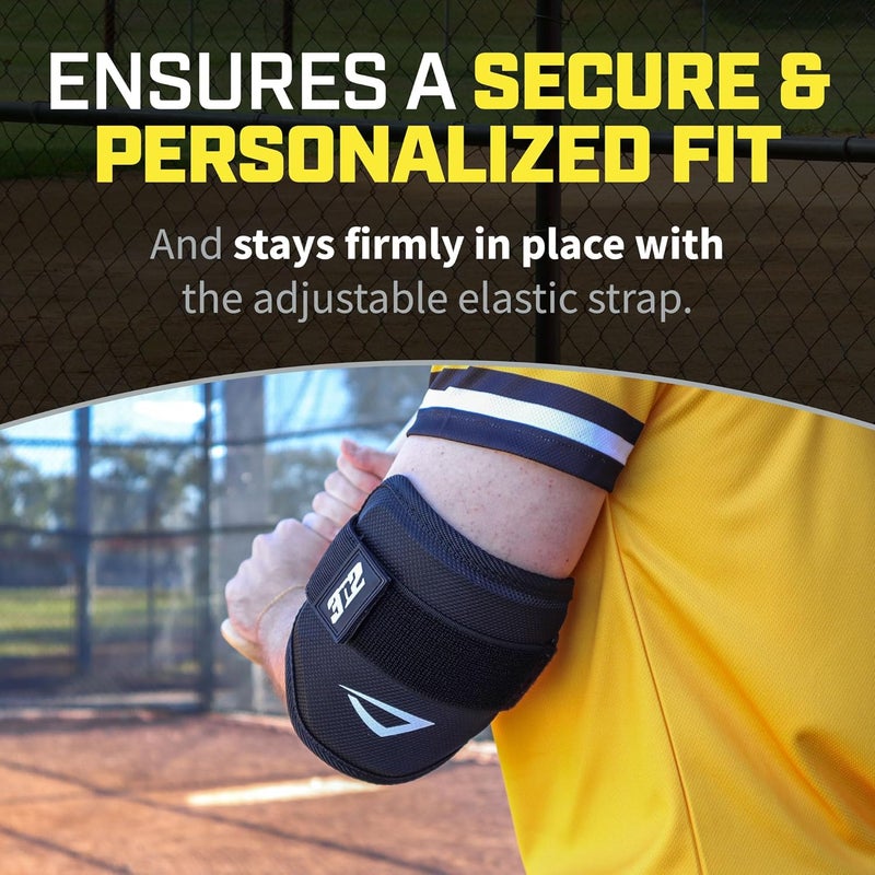 3N2 Batters Elbow Guard - Protective Guard for Baseball or Fastpitch Softball - Elbow Pad with Adjustable Straps, Lightweight, Comfortable & Protective - Image 3